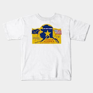 Vintage Style Alaska Design Kids T-Shirt